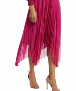 Alice + Olivia Sion Pleated & Smocked Midi-Dress -Alice + Olivia Sales unnamed file 200