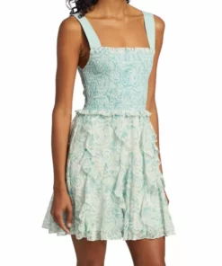 Alice + Olivia Jocelyn Floral Smocked Cotton Ruffle Minidress -Alice + Olivia Sales unnamed file 2008