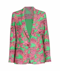 Alice + Olivia Macey Paisley Stretch Blazer
