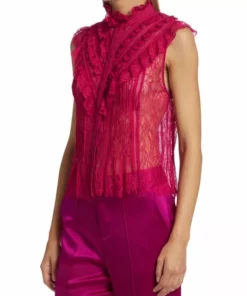 Alice + Olivia Rheba Ruffled-Yoke Lace Top -Alice + Olivia Sales unnamed file 205