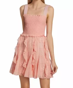 Alice + Olivia Jocelyn Eyelet Ruffle Minidress -Alice + Olivia Sales unnamed file 2053