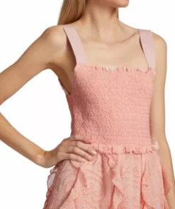 Alice + Olivia Jocelyn Eyelet Ruffle Minidress -Alice + Olivia Sales unnamed file 2056