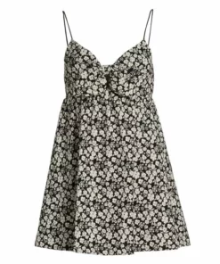 Alice + Olivia Melvina Tie-Front Mini Dress