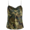 Alice + Olivia Harmon Camo Drapey Slip Tank Top