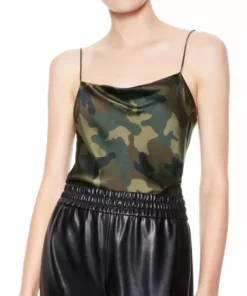 Alice + Olivia Harmon Camo Drapey Slip Tank Top -Alice + Olivia Sales unnamed file 2078