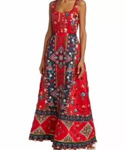 Alice + Olivia Pam Embroidered Satin Maxi Dress -Alice + Olivia Sales unnamed file 2104