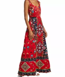 Alice + Olivia Pam Embroidered Satin Maxi Dress -Alice + Olivia Sales unnamed file 2105