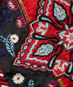 Alice + Olivia Pam Embroidered Satin Maxi Dress -Alice + Olivia Sales unnamed file 2108