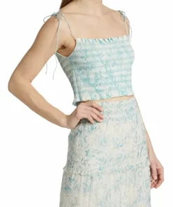 Alice + Olivia Kathlyn Floral Smocked Top -Alice + Olivia Sales unnamed file 2116