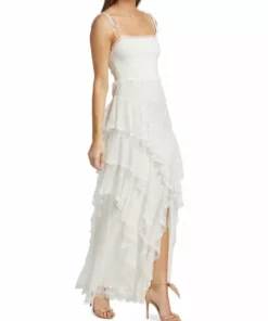 Alice + Olivia Jocelyn High Slit Ruffle Maxi Dress -Alice + Olivia Sales unnamed file 2151