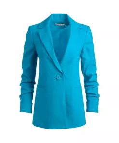 Alice + Olivia Pailey Single-Breasted Blazer Ocean Blue -Alice + Olivia Sales unnamed file 218