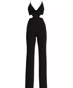 Alice + Olivia Havana Cut-Out Jumpsuit Black