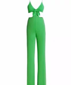 Alice + Olivia Havana Cut-Out Jumpsuit Black -Alice + Olivia Sales unnamed file 2186