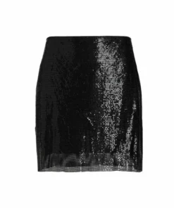 Alice + Olivia Elana Aluminum Chainmail Miniskirt