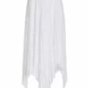 Alice + Olivia Katz Asymmetrical Pleated Midi Skirt