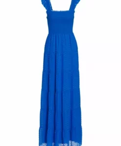 Alice + Olivia Kizzie Smocked Chiffon Dress