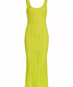 Alice + Olivia Veronique Crochet Tank Midi-Dress Lemon Sorbet -Alice + Olivia Sales unnamed file 2245