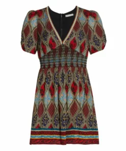 Alice + Olivia Tatiana Puff-Sleeve Minidress