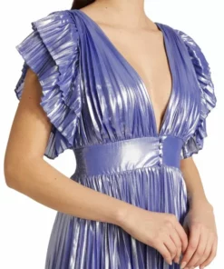 Alice + Olivia Niesha Glossy Pleated Midi Dress -Alice + Olivia Sales unnamed file 2272