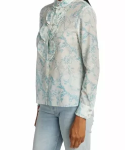 Alice + Olivia Kurt Heart Pintuck Button-Front Blouse -Alice + Olivia Sales unnamed file 2284