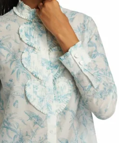 Alice + Olivia Kurt Heart Pintuck Button-Front Blouse -Alice + Olivia Sales unnamed file 2286