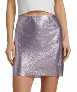 Alice + Olivia Elana Metallic Miniskirt -Alice + Olivia Sales unnamed file 2290