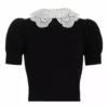 Alice + Olivia Chase Eyelet Collar Sweater