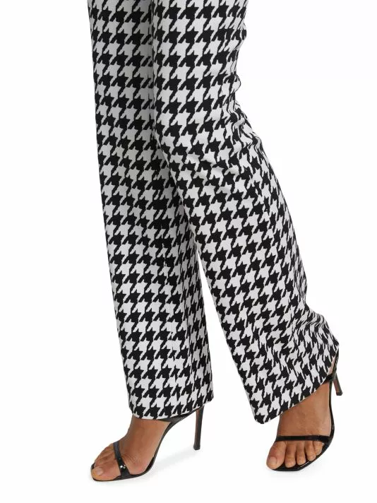 Alice + Olivia Olivia Flared Checkered Pants 6 Alice + Olivia Olivia Flared Checkered Pants - Image 6