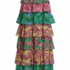 Alice + Olivia Jia Tiered Paisley Maxi Skirt