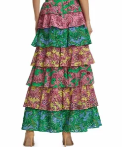 Alice + Olivia Jia Tiered Paisley Maxi Skirt -Alice + Olivia Sales unnamed file 2306
