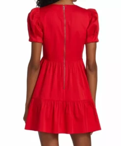 Alice + Olivia Ann Curved Empire-Waist Tiered Minidress -Alice + Olivia Sales unnamed file 231