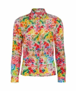 Alice + Olivia Willa Floral Button-Up Top