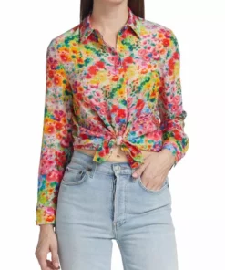 Alice + Olivia Willa Floral Button-Up Top -Alice + Olivia Sales unnamed file 2318