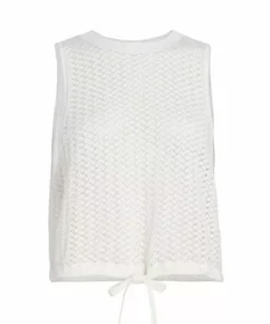 Alice + Olivia Tevin Cropped Drawstring Hem Tank