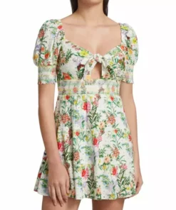 Alice + Olivia Kristie Floral Puff-Sleeve Minidress -Alice + Olivia Sales unnamed file 2339