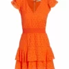 Alice + Olivia Markita Ruffled Silk Minidress