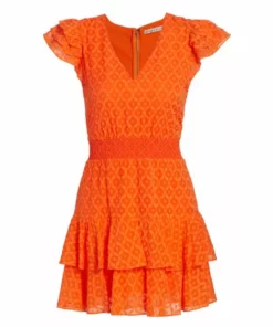 Alice + Olivia Markita Ruffled Silk Minidress