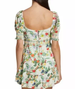 Alice + Olivia Kristie Floral Puff-Sleeve Minidress -Alice + Olivia Sales unnamed file 2341