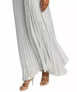 Alice + Olivia Despina Metallic Pleated Maxi Dress -Alice + Olivia Sales unnamed file 2349