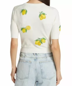 Alice + Olivia Ciara Lemon Cropped Sweater -Alice + Olivia Sales unnamed file 2355