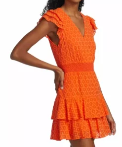 Alice + Olivia Markita Ruffled Silk Minidress -Alice + Olivia Sales unnamed file 237