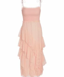 Alice + Olivia Jocelyn Ruffle Midi-Dress