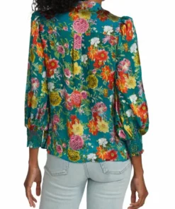 Alice + Olivia Sheila Floral Satin Blouse -Alice + Olivia Sales unnamed file 2404