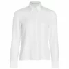 Alice + Olivia Willa Metallic Shirt Off White