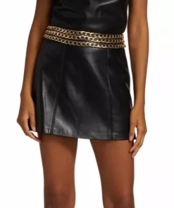 Alice + Olivia Rizo Faux Leather Chain Miniskirt -Alice + Olivia Sales unnamed file 2454