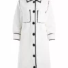 Alice + Olivia Samson Faux Shearling Piped Coat