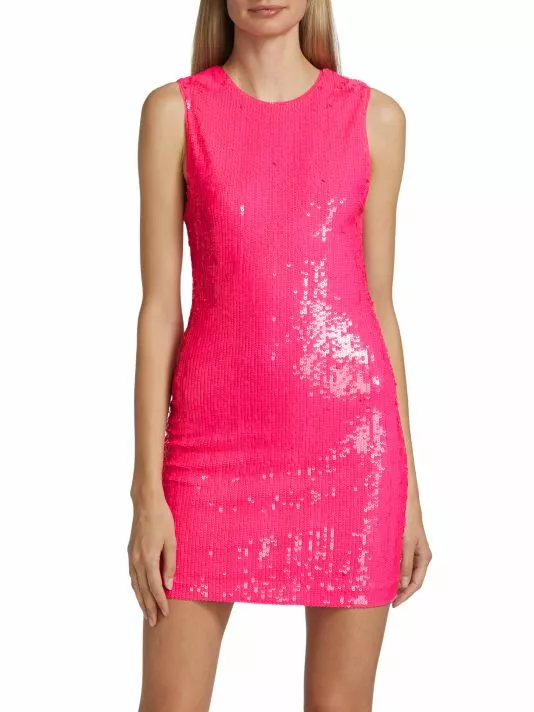 Alice + Olivia Delora Sequin Sleeveless Minidress 3 Alice + Olivia Delora Sequin Sleeveless Minidress - Image 3