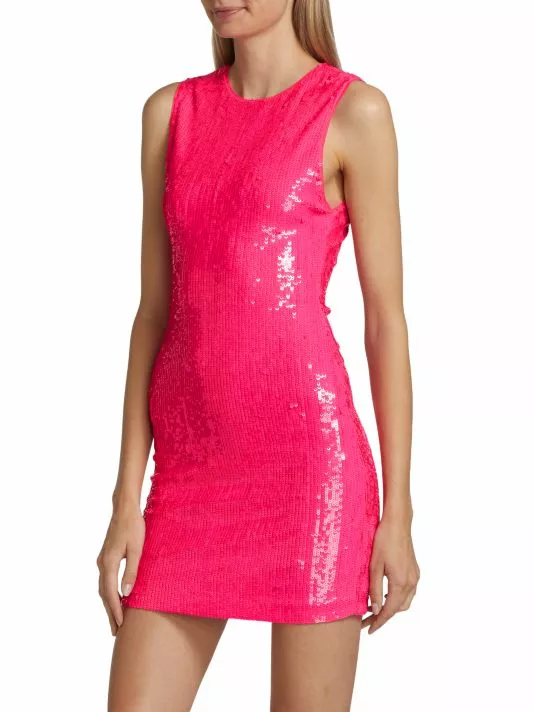 Alice + Olivia Delora Sequin Sleeveless Minidress 4 Alice + Olivia Delora Sequin Sleeveless Minidress - Image 4