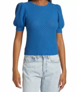 Alice + Olivia Risa Puff-Sleeve Textured Sweater -Alice + Olivia Sales unnamed file 2478