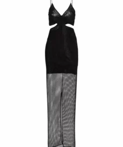 Alice + Olivia Havana Sequin-Embroidered Cut Out Maxi Dress